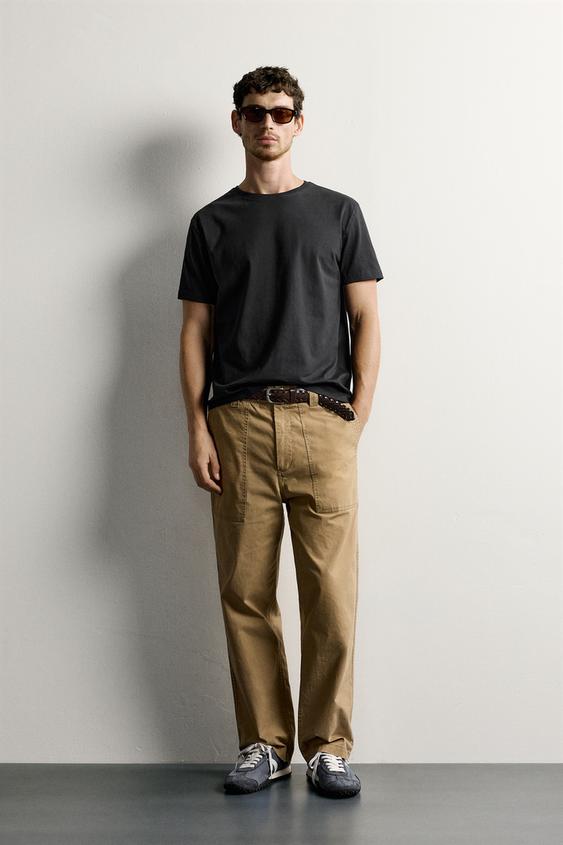 CAMISETA MEDIUM WEIGHT BÁSICA /02 - Negro de Zara - Imagen 0