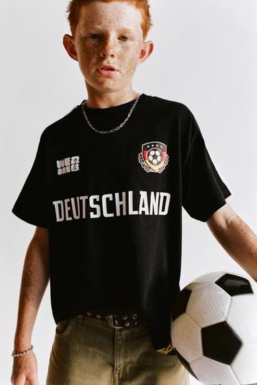 Zaras T-SHIRT MED TRYCK, TYSKLAND FIFA WORLD CUP ™ 2026 - Svart