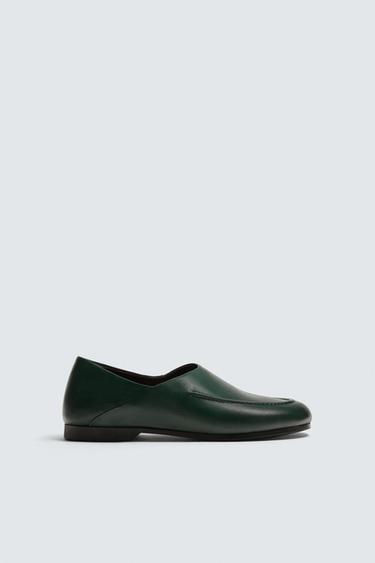 LEATHER LOAFERS SAMUEL DE SABOIA X ZARA - Green by Zara