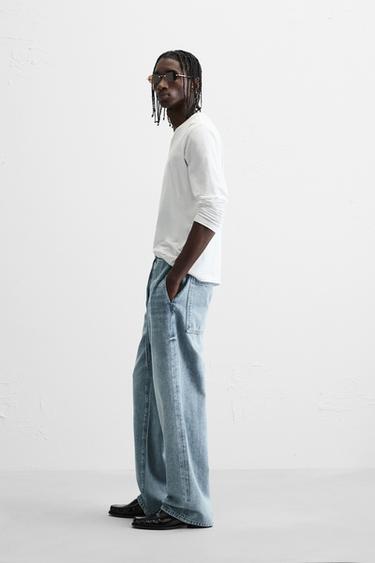 RELAXED FIT JOGGER WAIST JEANS - Light blue de Zara - Image 3