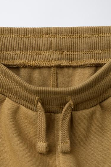 EMBOSSED LOGO JOGGERS - Khaki by Zara - Image 2