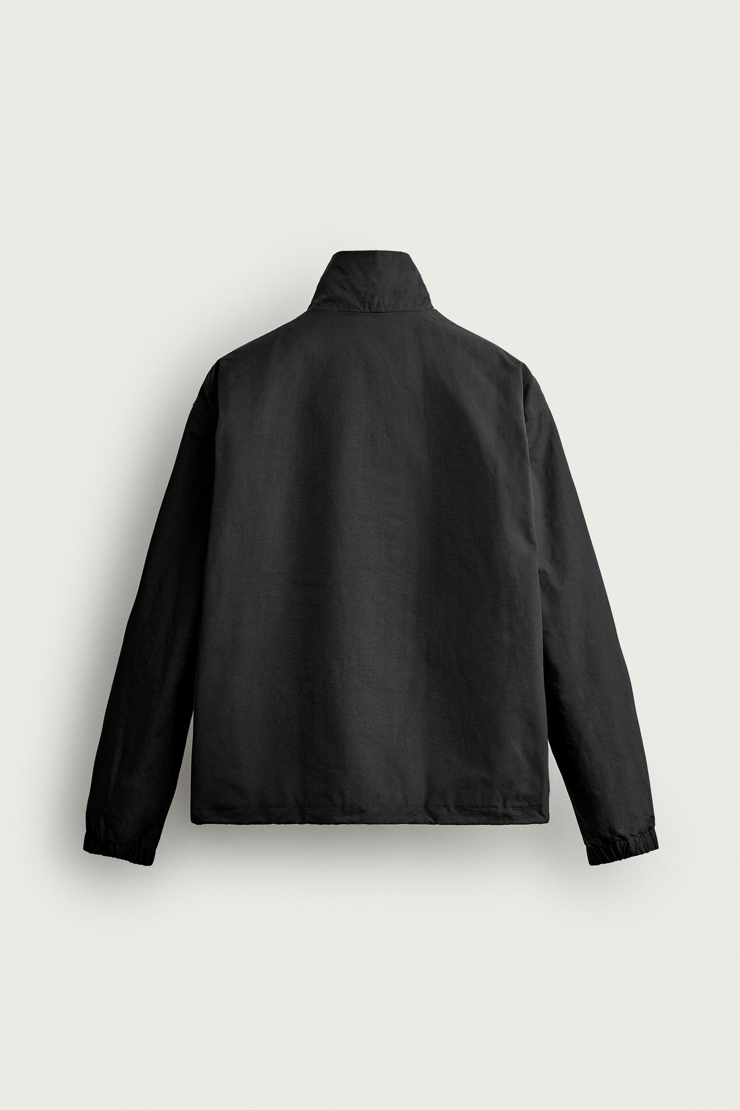 Мужская рубашка Zara Technical Padded Overshirt, цвет: Чёрный — фото 8