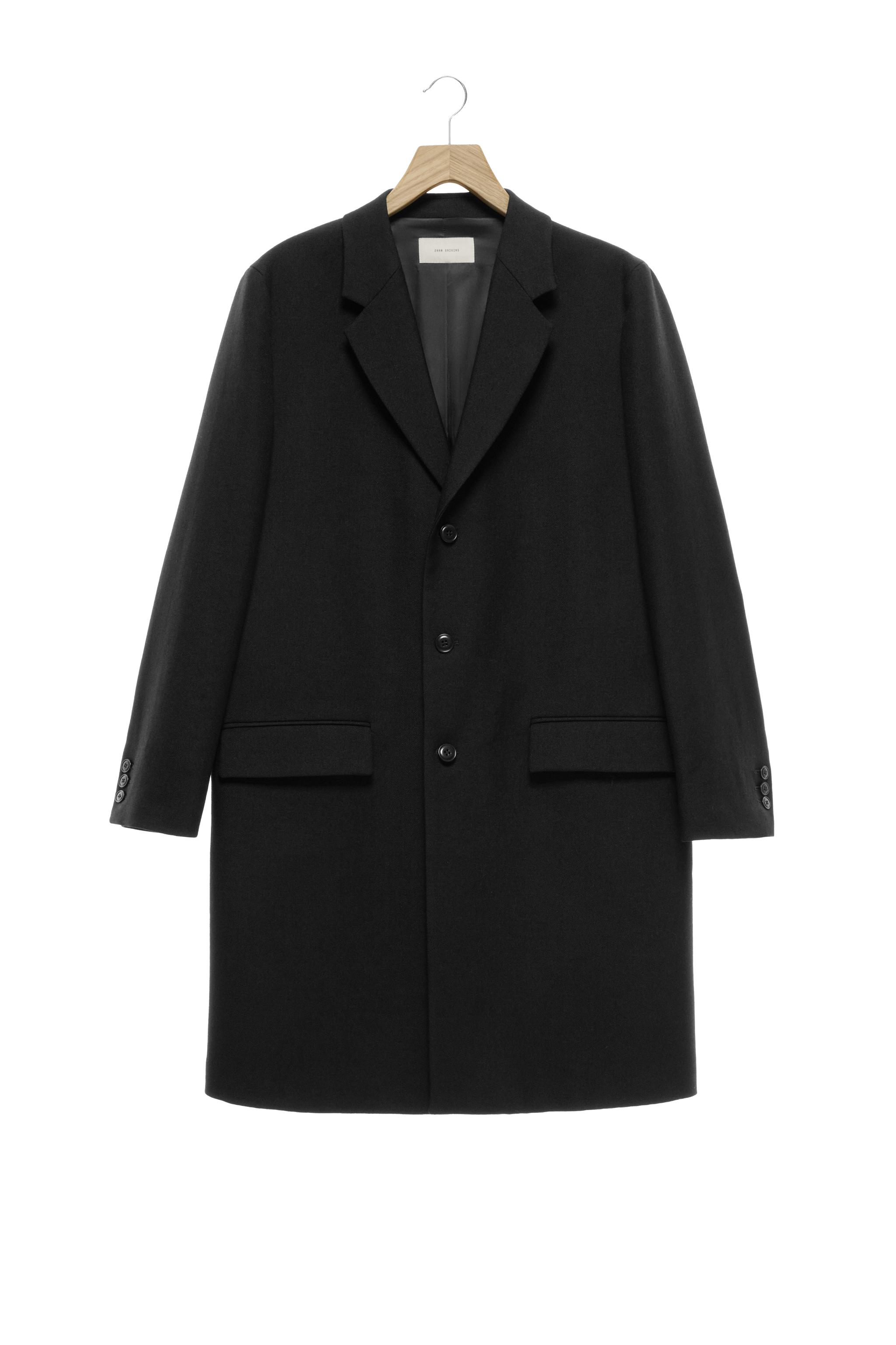 【希少・美品】Zara man トレンチコート　ウール　黒Mサイズ　刻印ボタン 希少・美品】Zara man トレンチコート ウール 黒Mサイズ 刻印