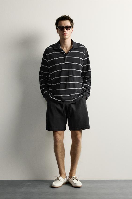 BERMUDA REGULAR FIT  ESTRUCTURA - Negro de Zara - Imagen 0