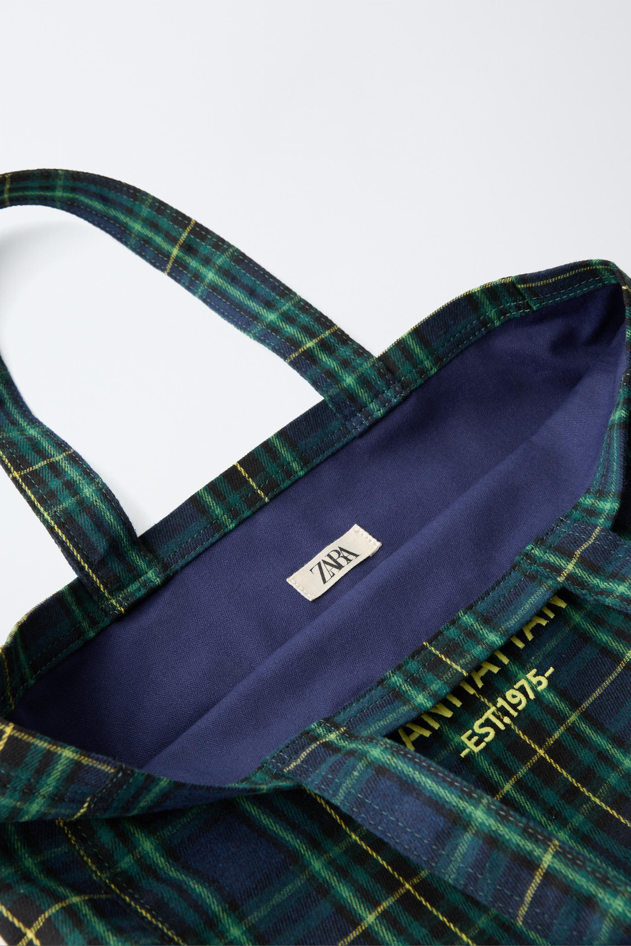 PLAID SHOPPER TOTE