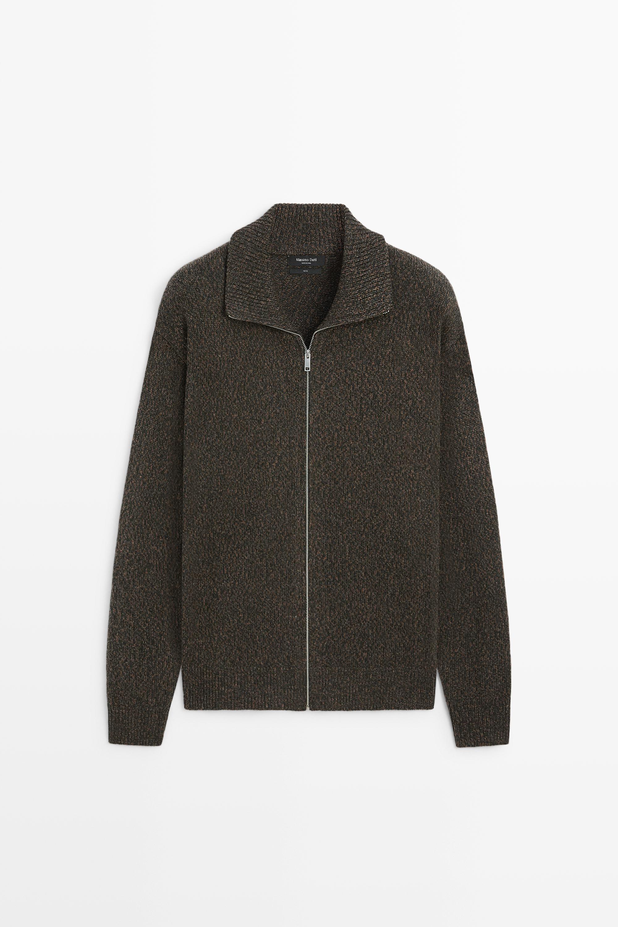 Cardigan 100 % laine à fermeture Éclair