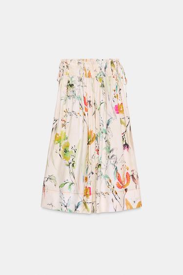 SAIA MIDI ESTAMPADA FLORAL ZW COLLECTION -  da Zara