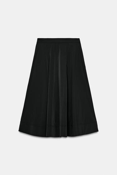 ZW COLLECTION CAPE MIDI SKIRT - Black by Zara - Image 6