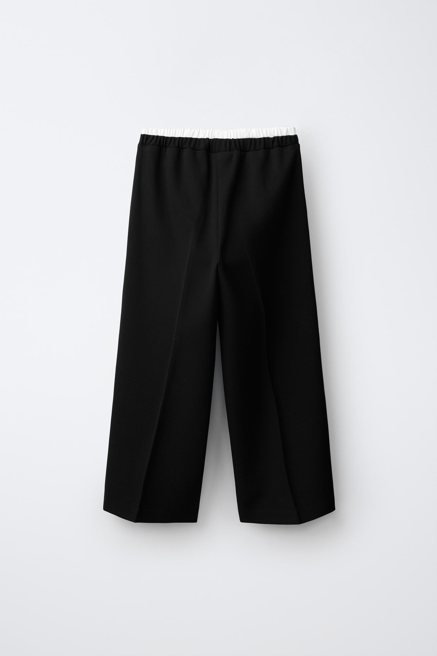 Детские брюки Zara Double Waistband Wide Leg, цвет: Чёрный — фото 2