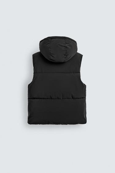 GILET SANS MANCHES REMBOURRÉ EFFET GOMME - Noir de Zara - Image 7