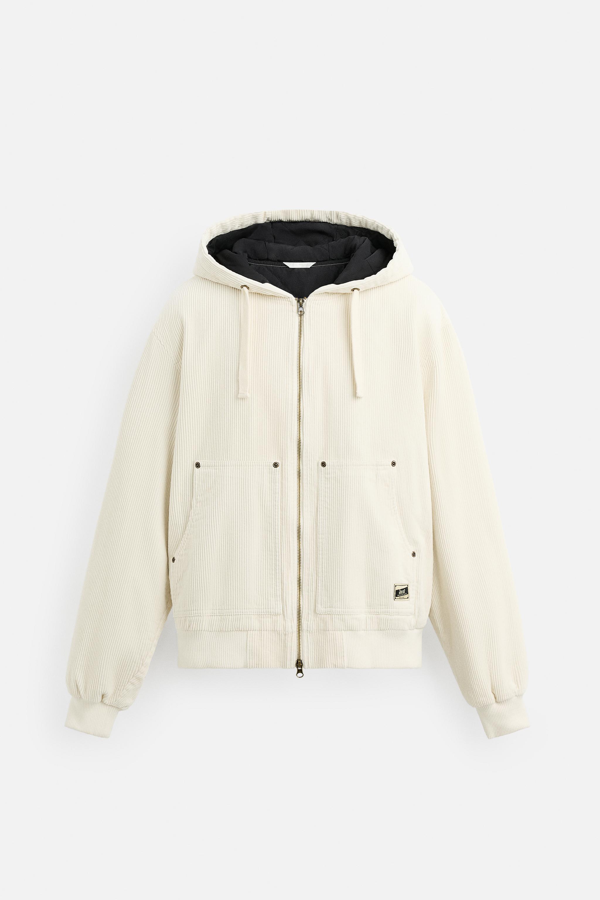 CORDUROY PADDED JACKET - Ecru | ZARA United States CORDUROY PADDED JACKET - Ecru | ZARA United States