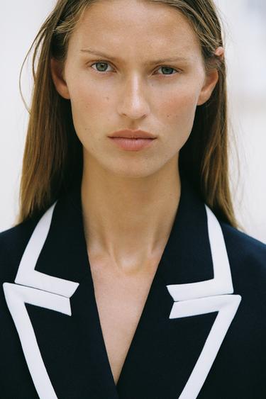 WAISTCOAT WITH CONTRAST TRIMS - Navy blue by Zara - Image 5
