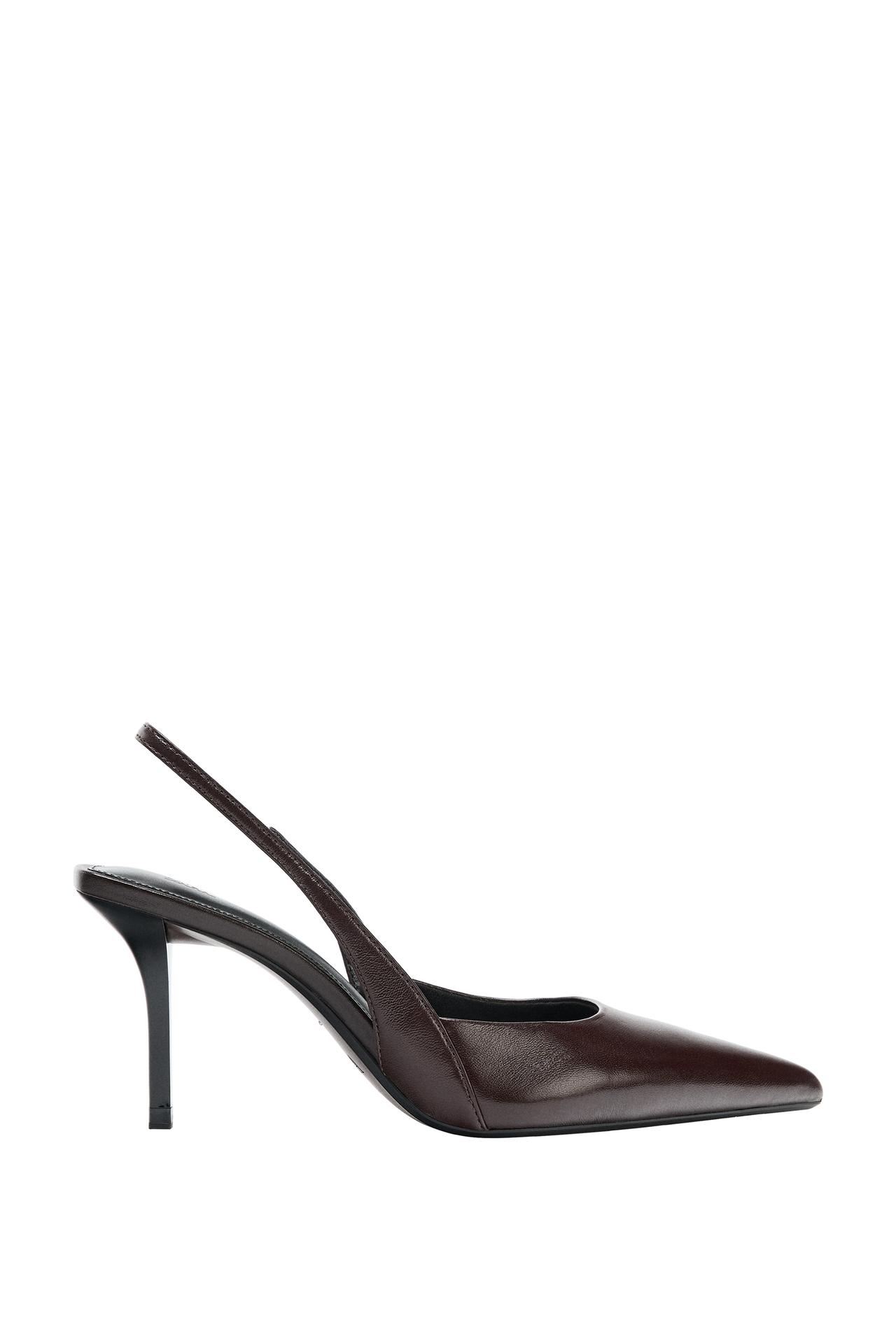 LEATHER SLINGBACK HEELED SHOES