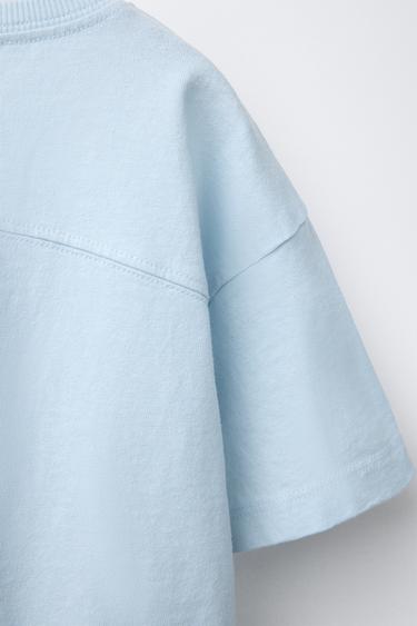 SLOGAN PRINT T-SHIRT - Light blue by Zara - Image 3