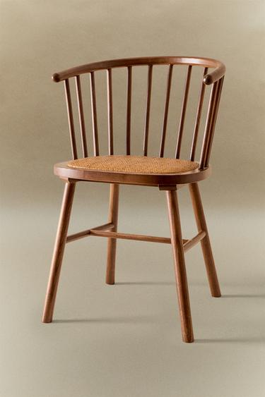 ASH AND RATTAN CHAIR - Brown by Zara
