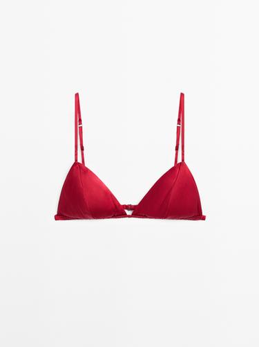 Silk triangle top — Red 1