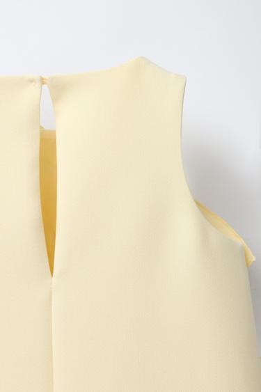 ROBE FLEUR - Jaune pastel de Zara - Image 3