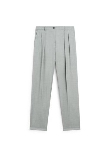 Pantalon fluide à pinces - Gris bleu de Zara