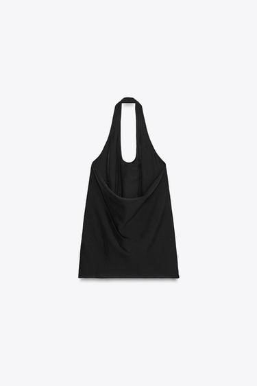 TOP HALTER FLUIDE ZW COLLECTION - Noir de Zara - Image 7