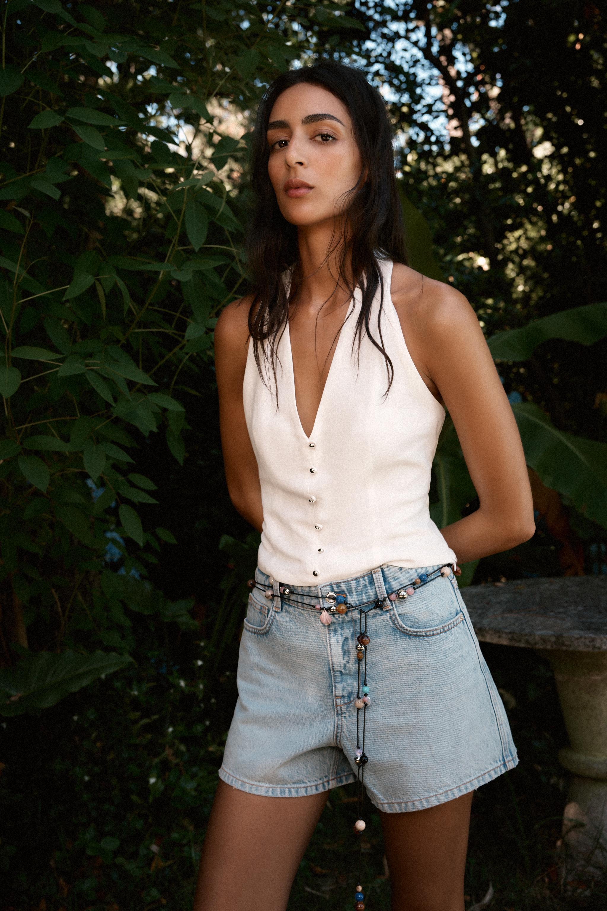 ☆ドイツ発*ZARA*新作*MOM-FIT ハイウエストデニムショーツ/DN☆ マムショーツ – レディース | ZARA 日本