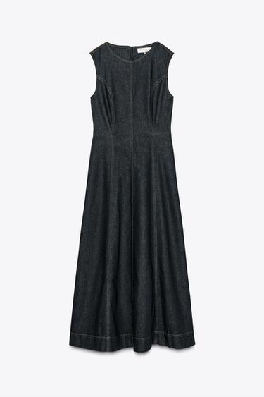 ÄRMELLOSES Z1975 MIDI-JEANSKLEID - Blau von Zara - Bild 0