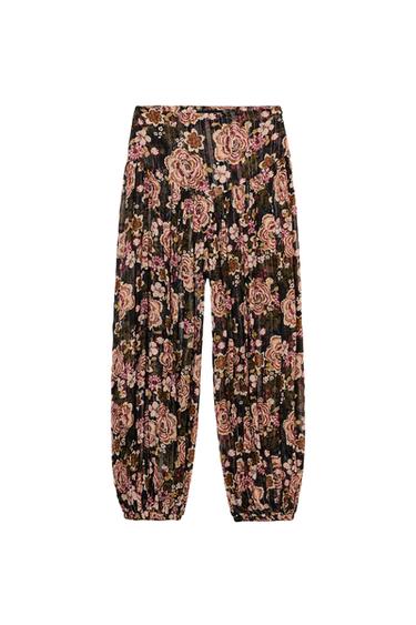 PANTALÓN BOMBACHO FLORES ZW COLLECTION - Multicolor de Zara