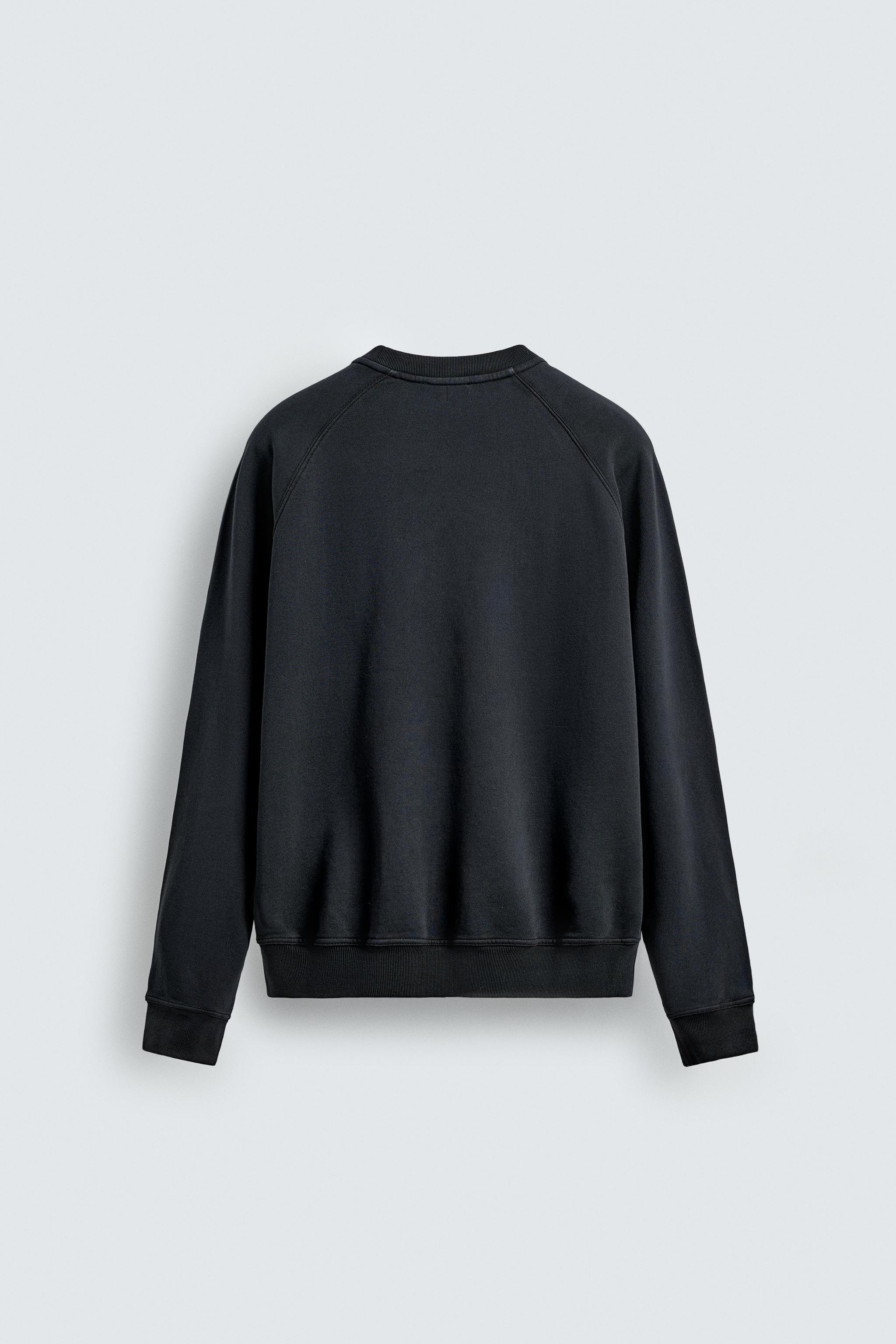 BASIC WASHED CREWNECK SWEATSHIRT