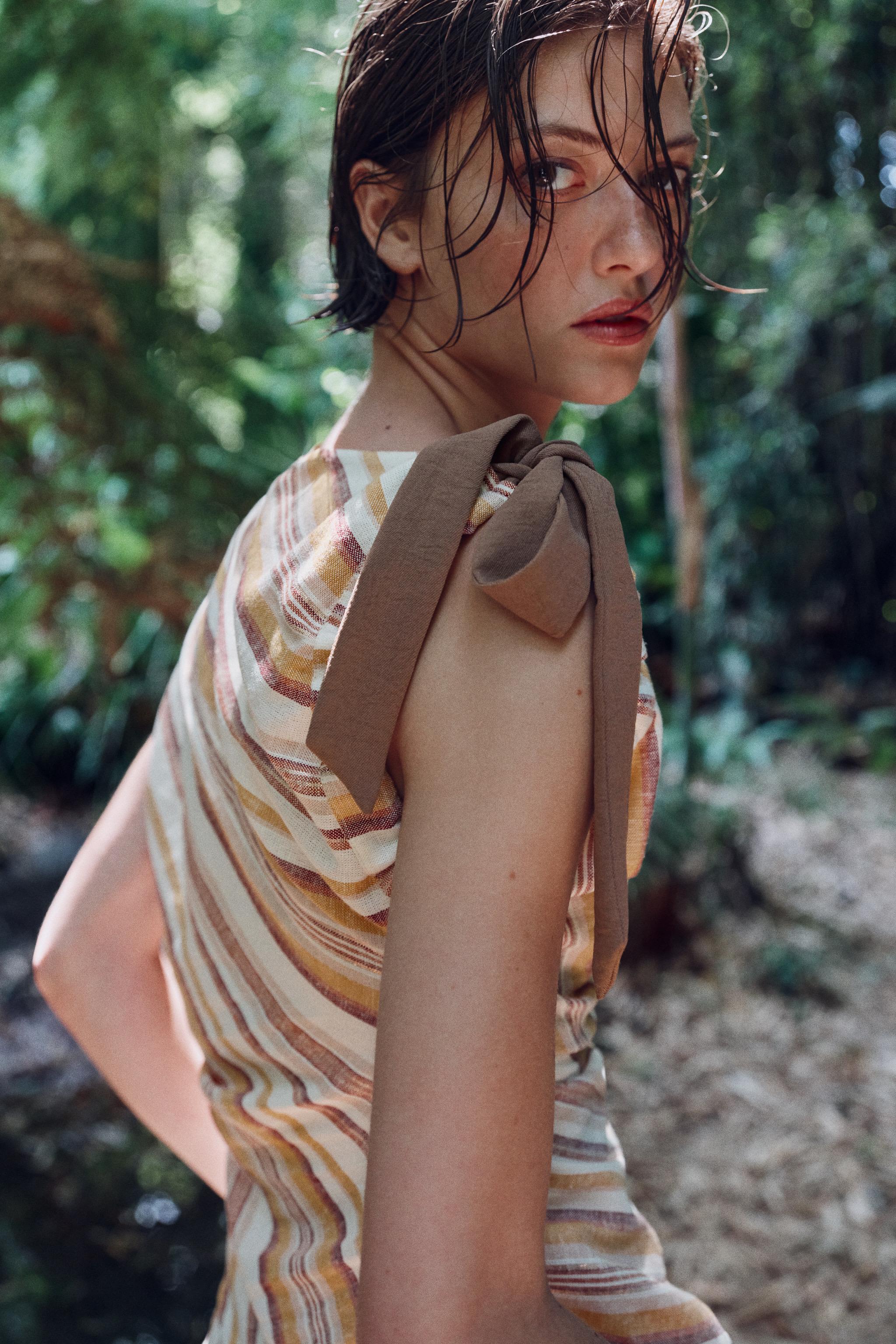 STRIPED LINEN BLEND TOP - Multicoloured | ZARA Singapore