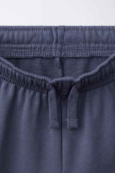 BERMUDA JOGGING À INSCRIPTIONS - Bleu / Gris de Zara - Image 2