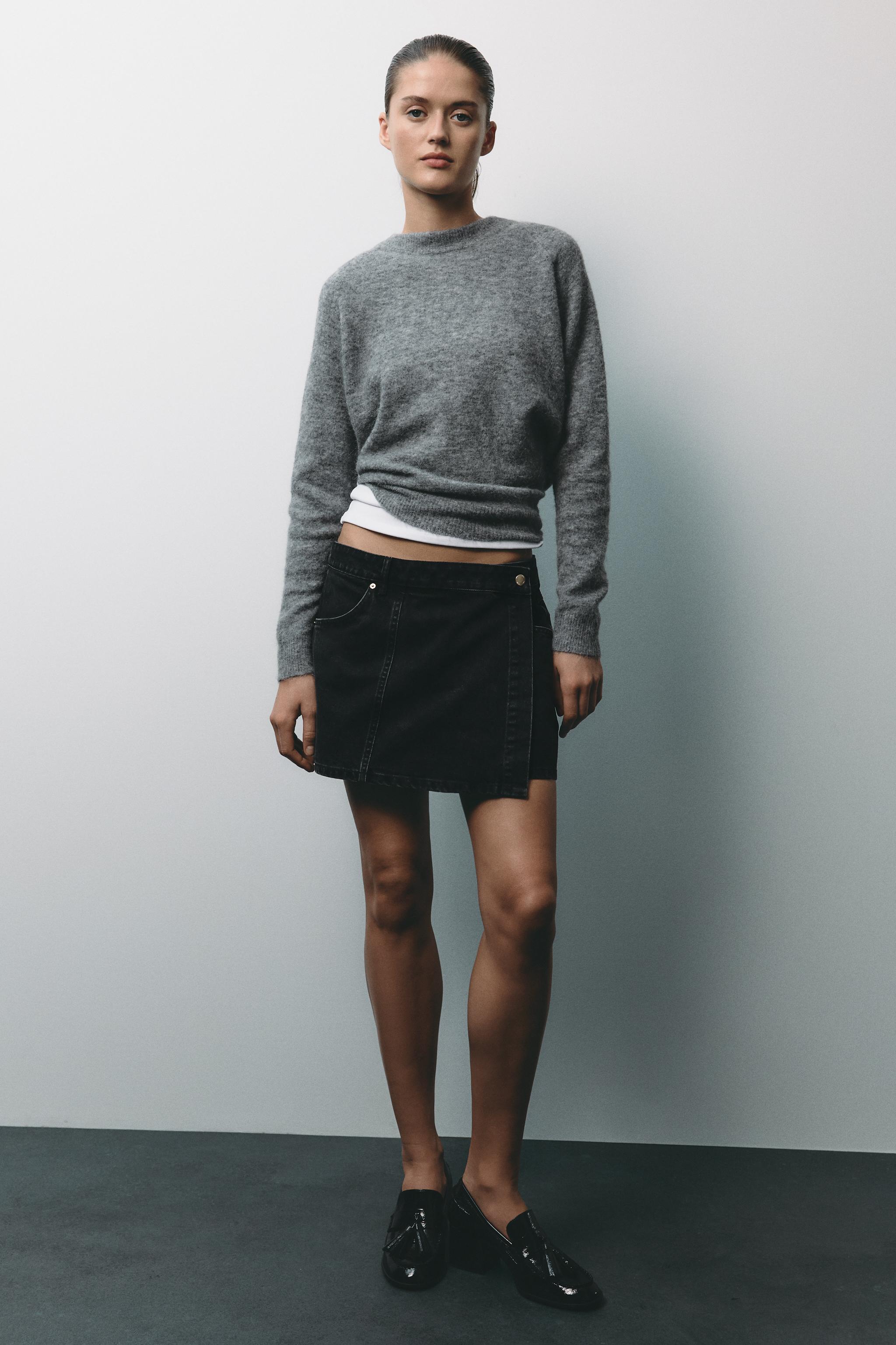 ★2024SS新作★RONRON★WRAP DENIM SKIRT Stylish Appearance Side-Tie Wrap Denim Skort | Windsor