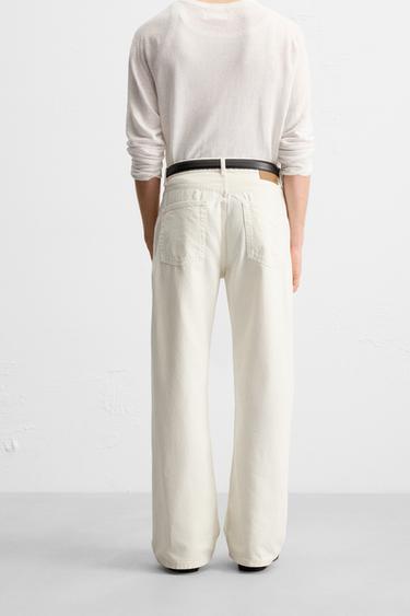 BAGGY FLARE FIT JEANS - Oyster-white by Zara - Image 2