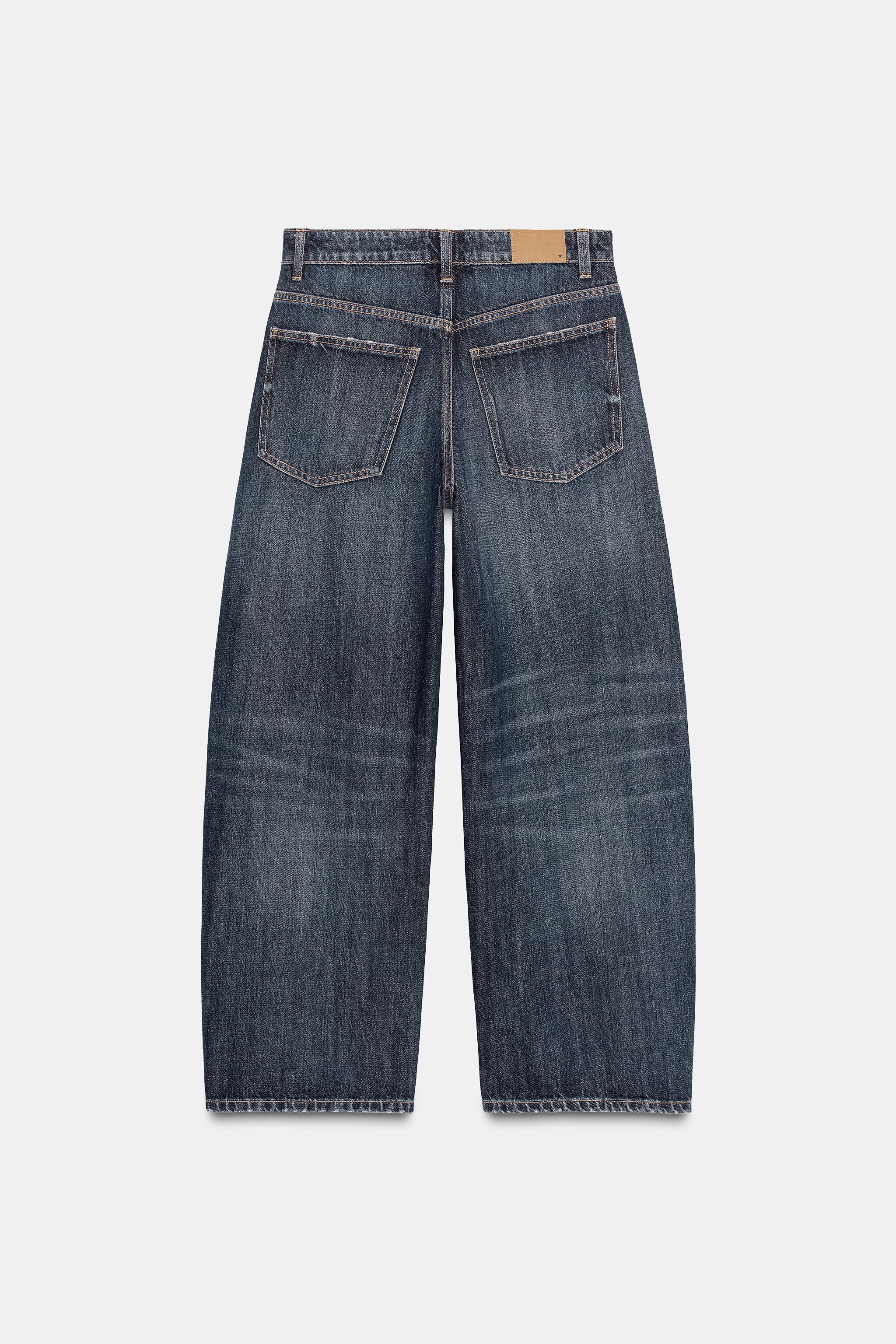 TRF MID-RISE BAGGY BARREL JEANS