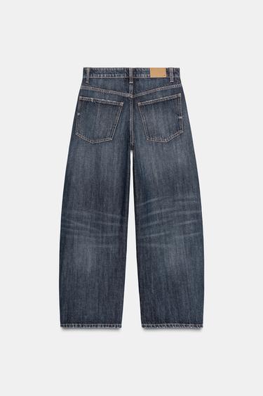 JEANS TRF BAGGY BARREL TAILLE NORMALE - Bleu marine de Zara - Image 7