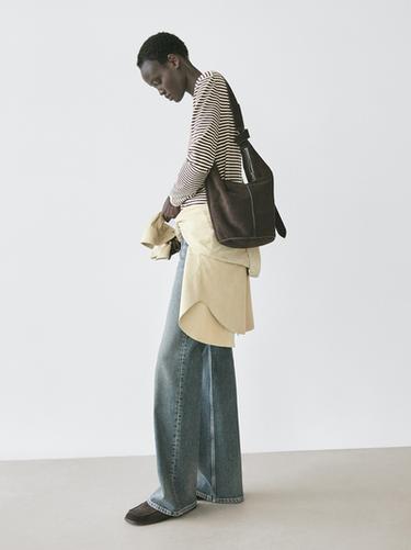 Jersey punto manga larga rayas - Crudo de Zara