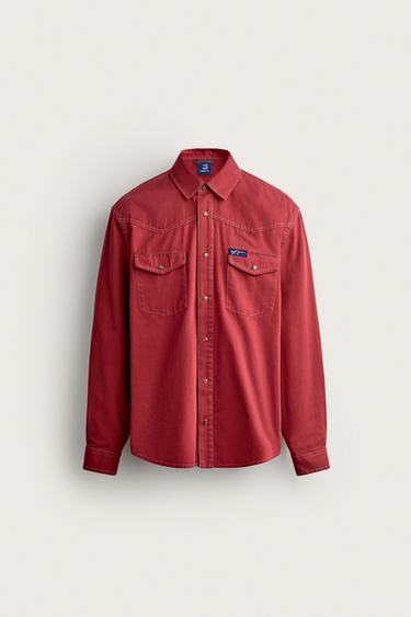 AYRTON SENNA © SENNA BRANDS WESTERN PATCH SHIRT - Red by Zara
