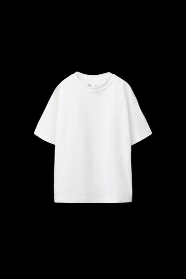 EINFARBIGES T-SHIRT – MITTELSCHWER - Weiß von Zara - Bild 0