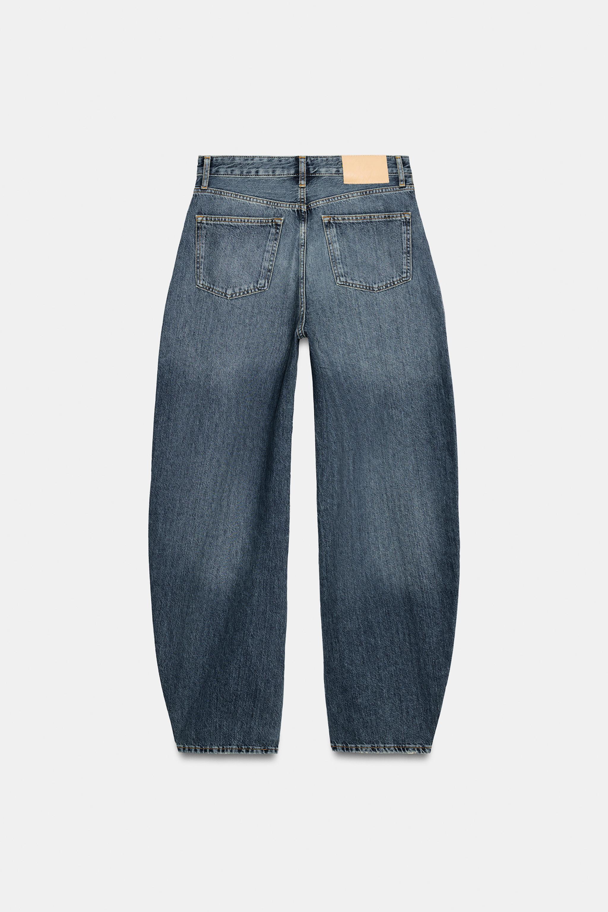 Женские джинсы Zara ZW COLLECTION MID-RISE CURVED STRAIGHT JEANS — фото 6