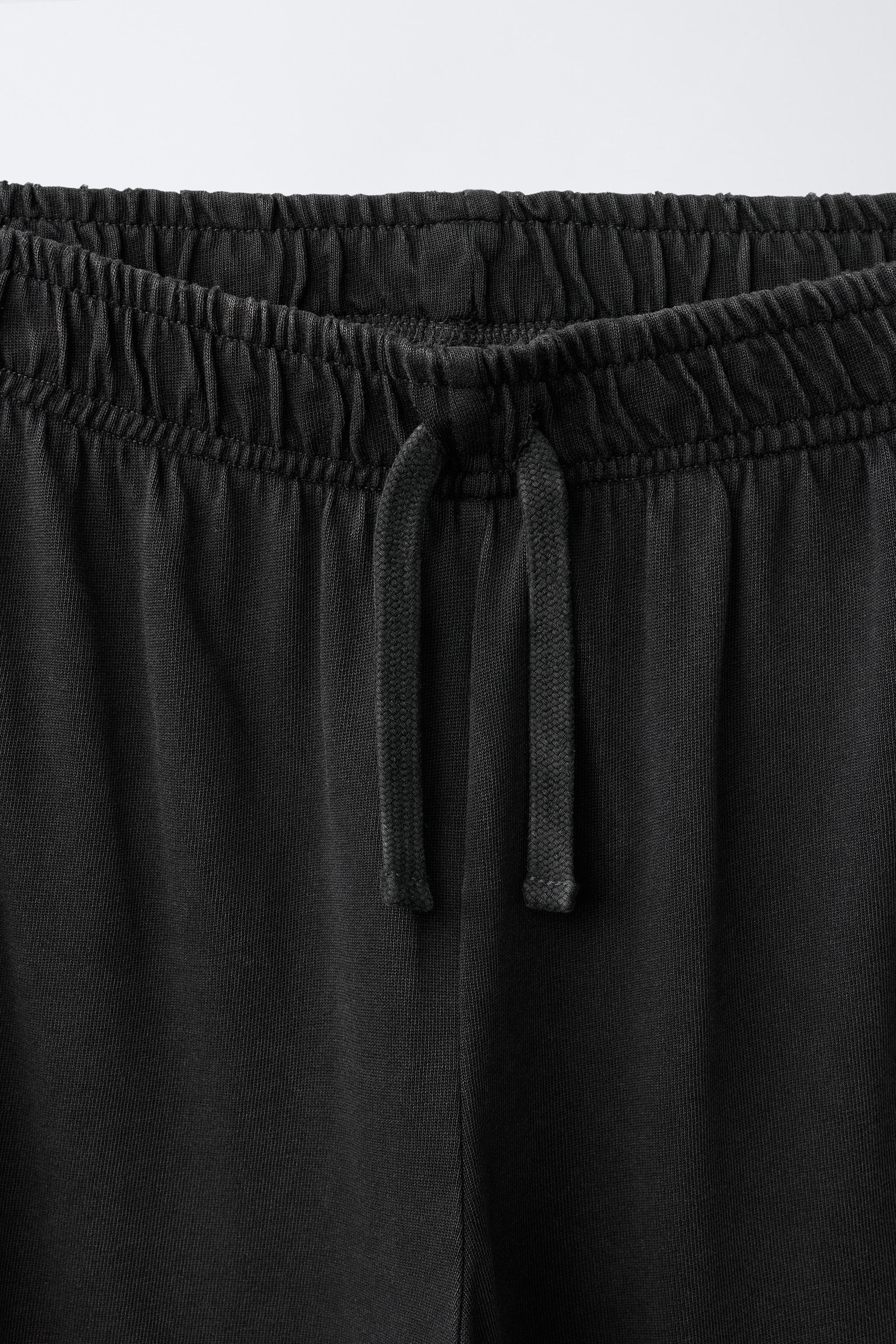 Детские брюки Zara WASHED EFFECT STAR WIDE-LEG PANTS — фото 4
