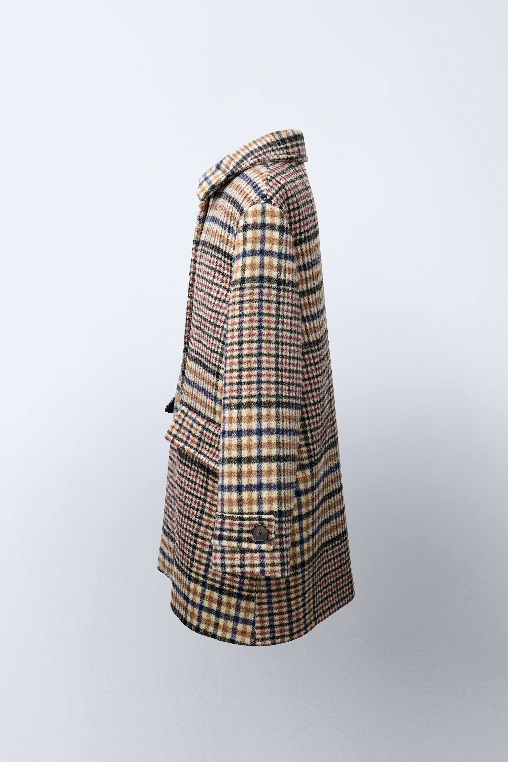 MANTEAU CARREAUX EFFET PATCHWORK