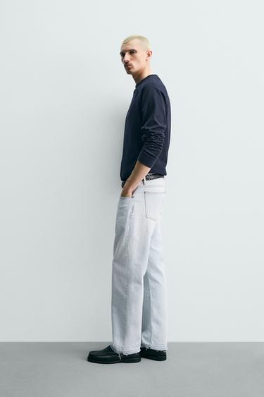 STRAIGHT ANKLE FIT JEANS - Light blue by Zara - Image 3