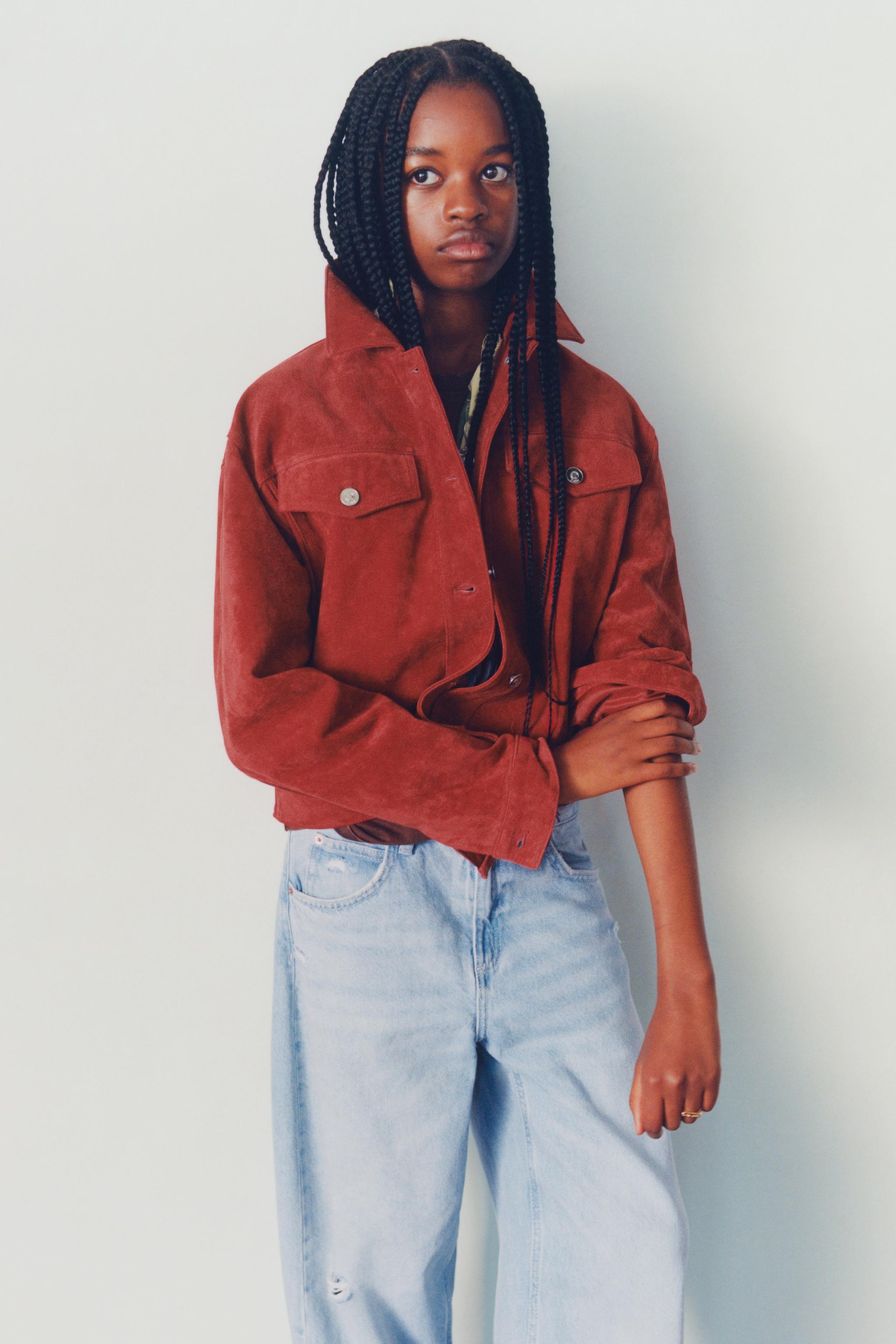 BLOUSON EN DAIM 100 % CUIR