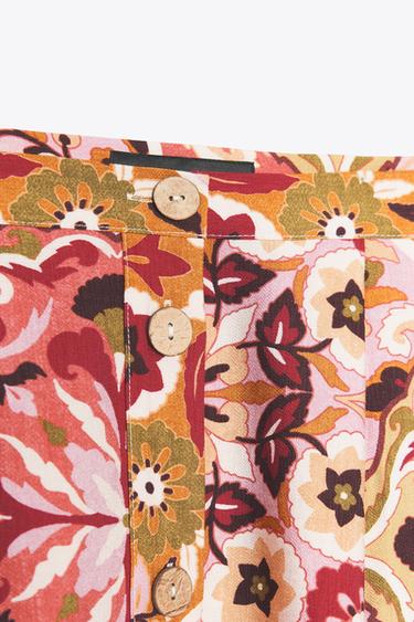PRINTED RUSTIC MIDI SKIRT - Multicoloured by Zara - Image 7