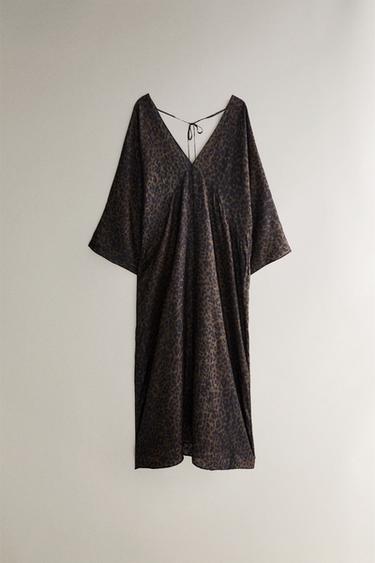 ANIMAL PRINT BEACH KAFTAN DRESS - Leopard by Zara - Image 0