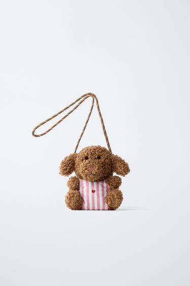 PLUSH PUPPY BAG - Brown by Zara