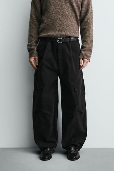 PANTALON CARGO RELAXED FIT - Noir de Zara