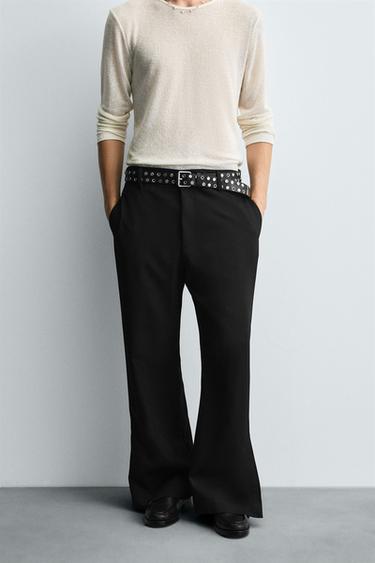 PANTALON COUPE ÉVASÉE - Noir de Zara - Image 1