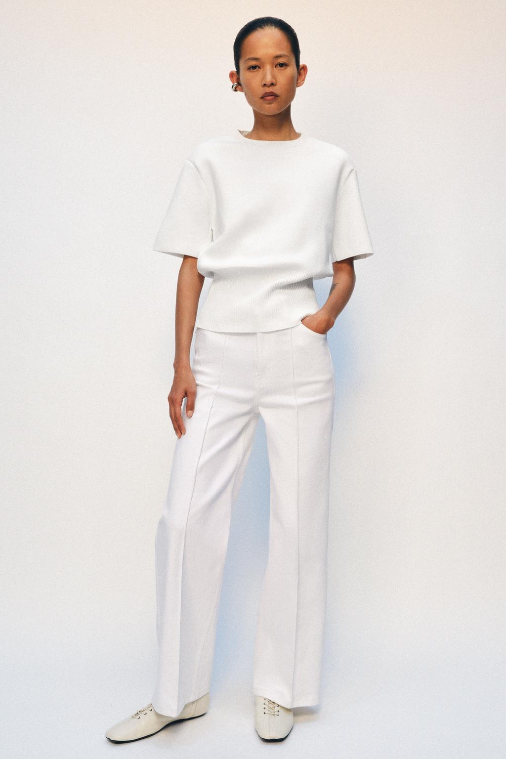 SHOULDER PAD KNIT TOP - image 2