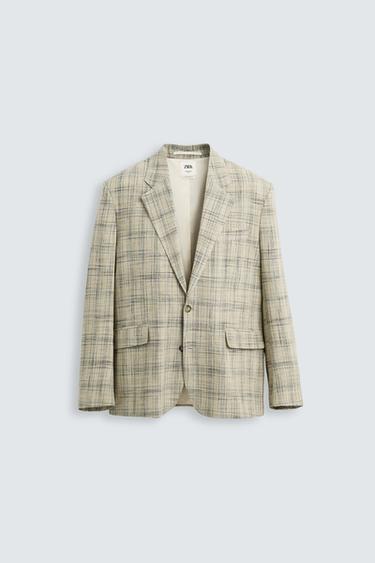 BLAZER TRAJE CUADROS LIMITED EDITION - Beige de Zara