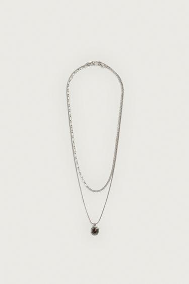 CADENAS ABALORIO COMBINADO PACK 2 - Plata de Zara