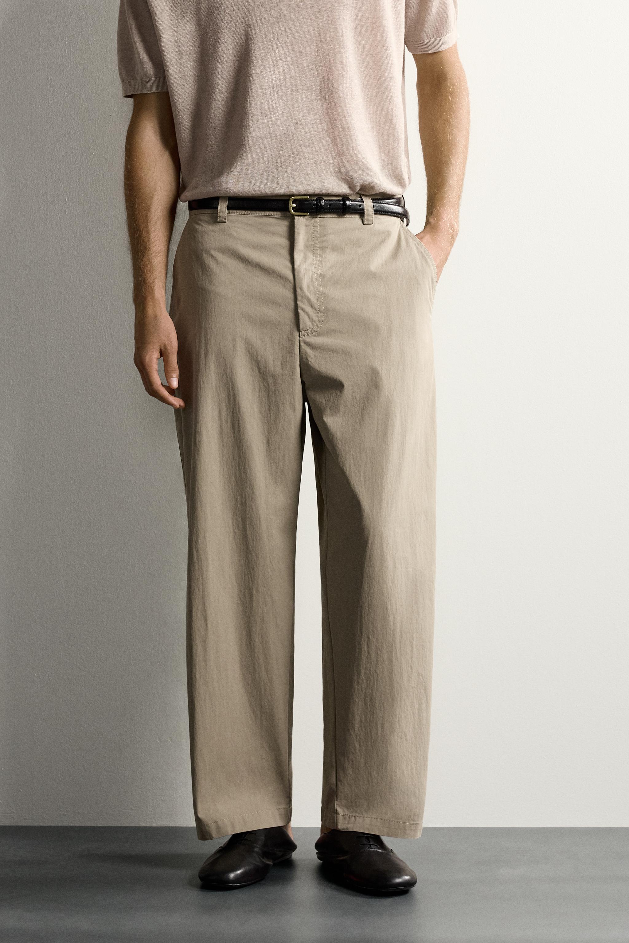 Мужские брюки Zara RELAXED FIT DARTED PANTS — фото 2